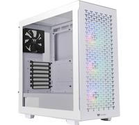 ChenQuanSarl-V350 Tg Argb Air Snow White Châssis Pc Boîtier Moyen Atx-Tour Verre Trempé 4 Mm 4 Ventilateurs Y Compris Blanc