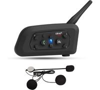 ChenQuanSarl-V6 Bluetooth Moto Interphone Paire 1200M Interphone En Temps Réel Moto Casque Casque 6 Motocyclistes Réduction Du Bruit Dsp Étanche, Usb-C