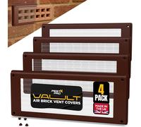 ChenQuanSarl-Vault Air Lot De 4 Housses D'Aération Pour Brique D'Air 254 Mm X 102 Mm ¿ Protection Contre Les Rongeurs ¿ Protection Contre Les Parasites ¿ Pour Murs Extérieurs ¿ Empêche Les Souris Et