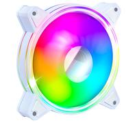 ChenQuanSarl-Ventilateur De Boîtier Pc Gamer Mirror 1X120Mm - Flux DAir Élevé - Rgb Adressable Led Pwm 3 Pins 5 Volts Dual Loop - Refroidissement Silencieux - Blanc