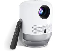 ChenQuanSarl-Videoprojecteur Portable 360°Rotating+Focus Électrique Video Projecteur Wifi Bluetooth, Retroprojecteur 1080P Supporte Pour Home Cinéma Compatible Avec Fire Stick, Smartphone, Ps5