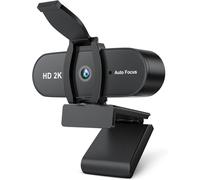 ChenQuanSarl-Webcam Pour Pc, 2K Caméra Web Cam Avec Microphone Antibruit Correction Automatique Angle Réglable, Plug & Play Pour Pc/Windows Mac Vidéo-Conférence Streaming Youtube Skype Zoom