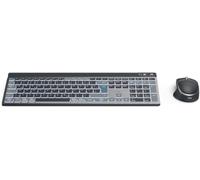 ChenQuanSarl-Wkm-750 Ensemble Clavier Et Souris Sans Fil (Multi-Appareils, 1 Radio, 2 X Bluetooth Pour Pc, Ordinateur Portable, Tablette, Clavier Silencieux Led, Angle De Frappe Réglable, Fn-Lock, Qw