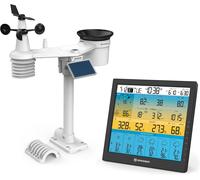 ChenQuanSarl-Wlan 4Cast Station Météo Sans Fil Wifi Avec Capteur Extérieur 7 En 1 À LÉnergie Solaire Avec Prévisions Météo À 6 Jours Et DAutres Données Météo Noir
