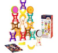 ChenQuanSarl-Wooden Stacking Monkeys