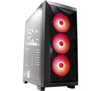 ChenQuanSarl-Xilent Breeze X712.Rgb Gaming Pc Case, 3X 120Mm Argb Fan, 1X 120Mm Pwm Fan, Atx Midi Tower Case, Glass Side Panel, Elegant Mesh Front For A Good Airflow, Lots Of Interior, Black