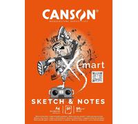 Chenquansarl-Xsmart - Sketch Notes - Bloc Papier Dessin Blanc 50 Feuilles A4 21 X 29.7 Cm - 90 G