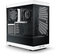 ChenQuanSarl-Y40 Cs--Y40-Bw Boîtier De Jeu D'Ordinateur Atx Moderne Et Esthétique En Verre Trempé Avec Câble Élévateur Pcie 4.0 Inclus, Blanc
