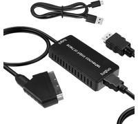 ChenQuanSarl-Yueioddkl Adaptateur Péritel Vers Hdmi 1080P Convertisseur Péritel Vers Hdmi Adaptateur Scar T Vers Hdmi Sortie Pour Tv Stb Vhs Xbox Ps3 Sky Blu-Ray Dvd Etc