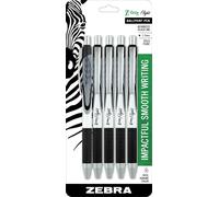 Chenquansarl-Zebra Z-Grip Flight Lot De 5 Stylos À Bille Rétractables, 1,2 Mm, Noir, 21915