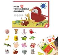 CHENRI 3D Handmade Origami Book, Livre d'origami 3D Fait Main, DIY Modèle Amusant en Papier 3D prédécoupé, Animaux, Fruits Origami Cadeau pour Enfants (Rouge)