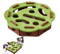 CHENRI Cat Puzzle Felt Maze Box Cat Toys, Jouet interactif en Forme de boîte à Puzzle pour Chat, 2 en 1 Jouet de Chat avec balles, Grattoir Chat en Feutre pour Chats (B)