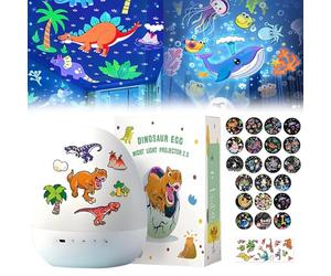 CHENRI Dinosaur Egg Night Light Projector, Projecteur de veilleuse dinosaure, 360° Rotation & 21 Effets Projecteur Ciel Etoile, Veilleuse Rechargeable Cadeaux pour enfants, anniversaire, Noël (Music)