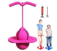 CHENRI Pogo Jumper Ball for Kids & Adults, 2 en 1 Pogo Jumper avec poignée et Pompe à Ballon, Pogo Stick Jeu Enfant, Balle sauteuse équilibrée, Pogo Sauteur pour Enfants et Adultes (Rose)