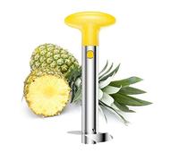 CHENs Coupeur d'ananas, carottier et trancheur d'ananas en Acier Inoxydable, Outil de dépose de Noyau de Fruit, Facile à Nettoyer (Yellow)