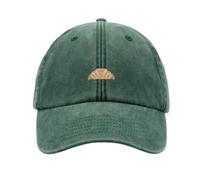 CHENSHI Casquettes de Baseball 1pc Croissant Impression Retro pour Hommes, Outdoor Loisirs Lavé Réglable Papa Chapeau Faded Sports Sun Tralve Daily Wear-Green