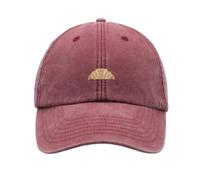 CHENSHI Casquettes de Baseball 1pc Croissant Impression Retro pour Hommes, Outdoor Loisirs Lavé Réglable Papa Chapeau Faded Sports Sun Tralve Daily Wear-b