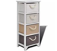 Chenshu Armoire de Rangement de Jardin Meuble de Stockage Meuble Exterieur Armoire de Rangement Armoire de Rangement 4 tiroirs Bois