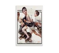 CHENSUL Affiche imprimée Norman Rockwell Painter's Artwork《No Swimming》 30 x 45 cm