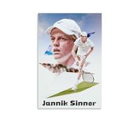 CHENSUL Impression sur toile Jannik Sinner Tennis Star Décoration murale Décoration d'intérieur 40 x 60 cm