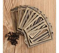 ChenXi Shop Lot de 12 porte-étiquettes en laiton antique avec poignée pour porte-nom pour meubles, armoire, tiroir, boîte