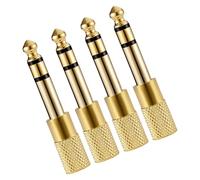 Chenxi Studio Adaptateur 6,35 mm vers 3,5 mm mâle 6,35 mm vers femelle 3,5 mm pour casque de guitare, adaptateur de guitare professionnel