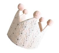 Chenxi Studio Bonnet couronné en dentelle délicate pour nouveau-nés de 0 à 3 ans - 100 jours - Broderie florale faite à la main - Accessoires photo pour bébé fille