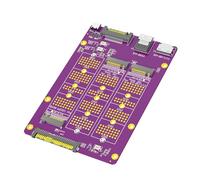 Chenxi Studio Carte adaptateur 3 en 1 pour disques durs SFF 8611 8654 et 8639 pour connectivités SSDs
