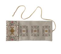 Chenxi Studio Durabilité Poly Lin Tarots Card Bag With Bright Artwork Lavable Léger pour Divination Outil Stockage Léger Table Jeu Sac