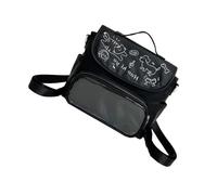 Chenxi Studio Élégant sac à bandoulière transparent pour badges de collection, sac à bandoulière unisexe tendance avec sac à bandoulière réglable et pratique pour la culture d'anime, Noir , One Size