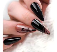 Chenxi Studio Faux ongles élégants en forme de larme pour romance Desert Love Nails Art à presser sur les ongles à coller sur les ongles pour les fêtes et les rendez-vous