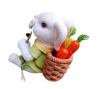 Chenxi Studio Figurine de lièvre grimpant imperméable à suspendre - Décoration de jardin en résine fabriquée à la main - Pour intérieur et extérieur - Ornements d'animaux en résine résistant aux