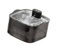 Chenxi Studio Fontaine à eau noire transparente alimentée par USB pour animaux de compagnie avec flux d'eau intelligents pour chats de grande capacité, pompes silencieuses, entretien facile, fontaine