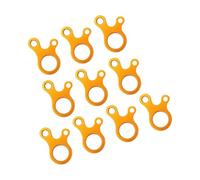 Chenxi Studio Lot de 10 tendeurs de corde en alliage d'aluminium - Tendeurs de cordon de camping à 3 trous - Outil de nouage - Accessoires de tente - Régulateur de résistance - Outil de nouage