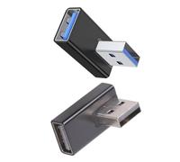 Chenxi Studio Lot de 2 adaptateurs USB 3.0 mâle vers femelle 90 coudes pour une vitesse rapide de 5 Gbit/s et une charge rapide dans les prises d'ordinateur automobile