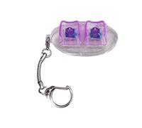 Chenxi Studio Lot de 2 boutons de contrôle de jouets - Porte-clés avec rétroaction tactile pour soulager l'anxiété - Jouet de bureau et de voyage - Porte-clés ovale