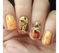 Chenxi Studio Lot de 24 faux ongles d'automne à presser en forme de citrouilles - Pour l'automne