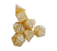 Chenxi Studio Lot de 7 dés de formes variées - Nombre de visages différents - Numéros éducatifs numériques - Divertissement de bureau - Acrylique - Plusieurs faces