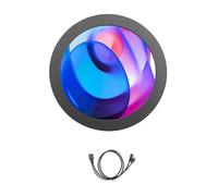 Chenxi Studio Moniteur secondaire USB rond de 7,1 cm pour les performances PC avec analyse du spectre musical, écran secondaire USB C pour données GPU