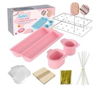 Chenxi Studio Moule à dessert en ABS - Coupe-boules et poussoir avec plateau - Outil de cuisson pour la maison - Accessoires de décoration de gâteaux - Moule de cuisson ABS pour la fabrication de