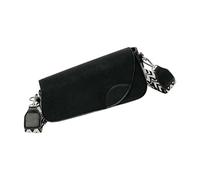 Chenxi Studio Sac à bandoulière asymétrique tendance pour femme en cuir PU souple Sac à bandoulière unique pour le shopping et les trajets quotidiens Sac à bandoulière à la mode sous les bras, Noir