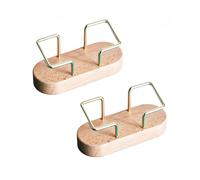 chenxichuzhao Lot de 2 organiseurs de cartes de visite en bois - Structure à trois couches pour bureau, salon, plateau de table, exposition, maison (TXTY)