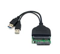 chenyang 1.8" Micro SATA 16Pin à 2.5" SATA 22Pin PCB convertisseur adaptateur pour disque dur SSD HDD avec câble d'alimentation USB supplémentaire