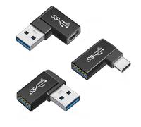 ChenYang 3 adaptateurs USB 3.0, convertisseur OTG USB A vers USB A/USBC à angle de 90 degrés, support pour appareils externes, transfert de données et recharge
