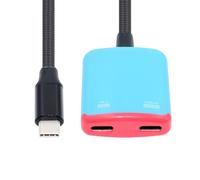 chenyang Adaptateur 2 en 1 en verre AR de 3,94 ", USB C 1 à 2, répartiteur de charge de données, prend en charge USB 2.0/8K @ 60 Hz PD100W compatible avec Switch/Steam Deck/Rog Ally/téléphone/tablette