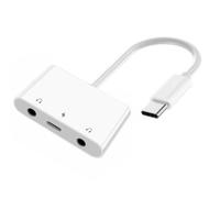 chenyang Adaptateur 3 en 1 USB C vers 2 3,5 mm audio AUX & MIC carte son avec charge PD 15 W pour ordinateur portable, tablette, téléphone