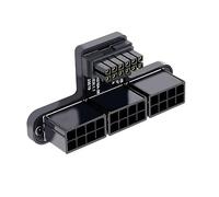 chenyang Adaptateur ATX3.0 PCI-E 5.0 12VHPWR 16 broches d’alimentation modulaire vers 3 connecteurs ATX 8 broches pour carte graphique 4080 5090TI, angulaire vers le bas à 90 degrés