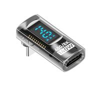 chenyang Adaptateur d'affichage numérique USB C, USB 4.0 type C mâle vers femelle coudé à 90 degrés 40 Gbit/s 8K @ 60 Hz Transfert de données PD 140 W Charge rapide Testeur Adaptateur convertisseur