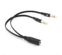 chenyang Adaptateur de câble 2 en 1 pour Casque de Smartphone vers Casque d'ordinateur séparateur en Y 3,5 mm Femelle 1 à 2 mâles pour Microphone Audio
