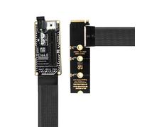 chenyang Adaptateur de câble d'extension PCIe 4.0 X4 vers M.2 M-Key NVME/NGFF avec alimentation 5 V/12 V DC/SATA compatible avec PCIe X1/X8/X16 Support 2230/2242/2260/2280